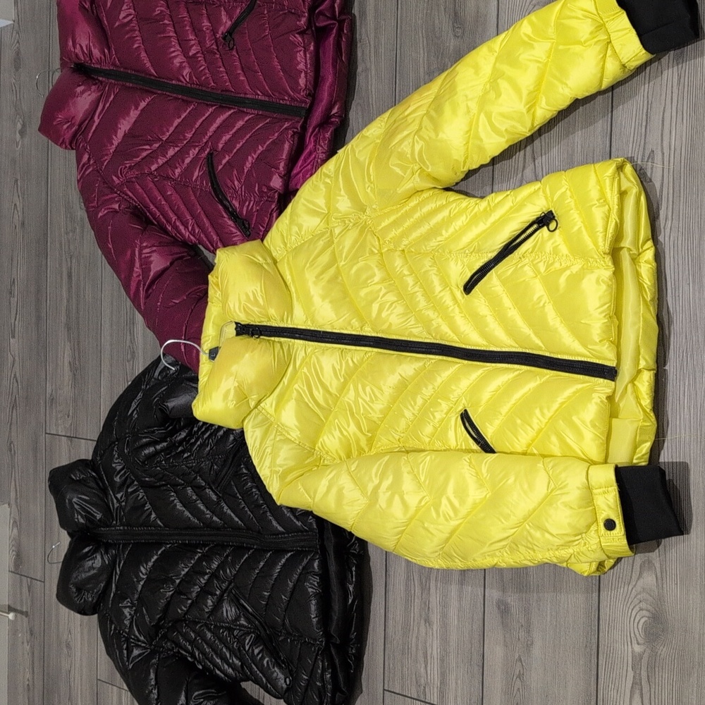 Guess Puffer Jacket, Fuschia(XL), Black(L) or Yellow (L).
